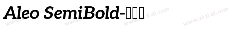 Aleo SemiBold字体转换